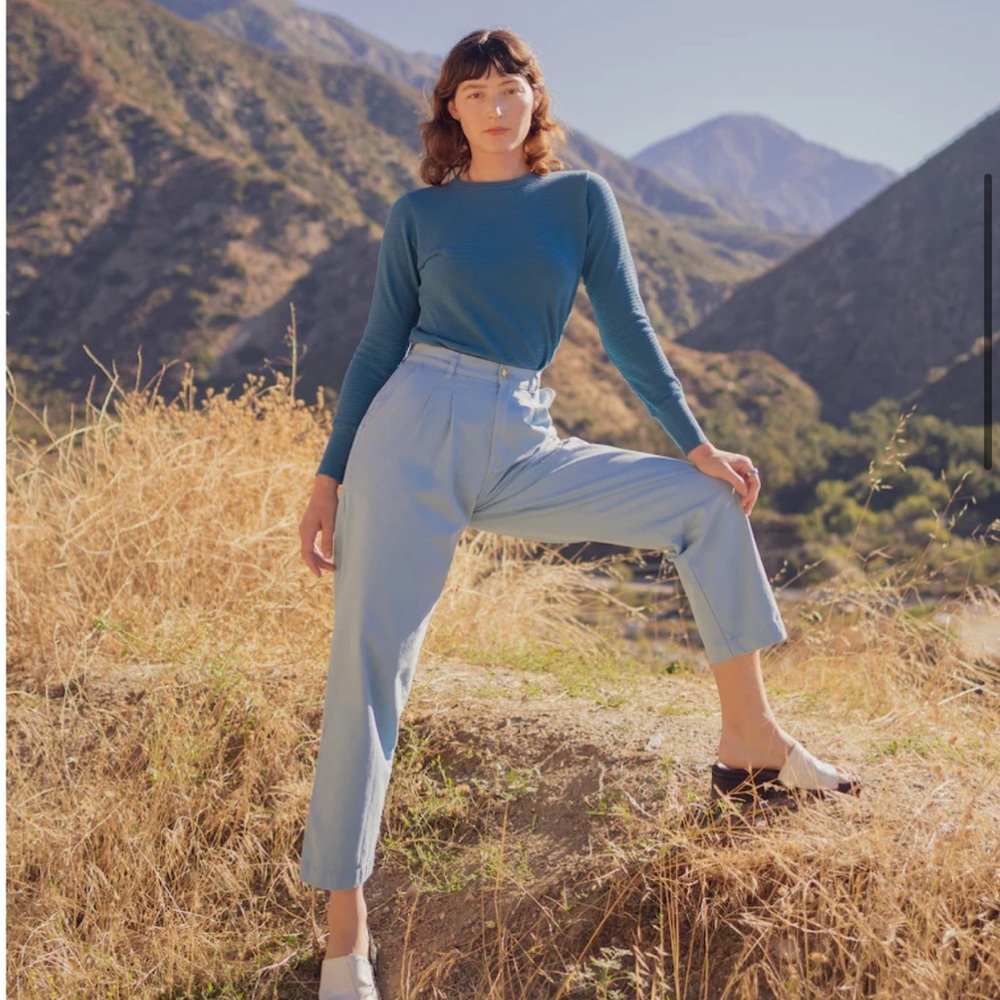 Big Bud Press trousers, periwinkle blue, small petite